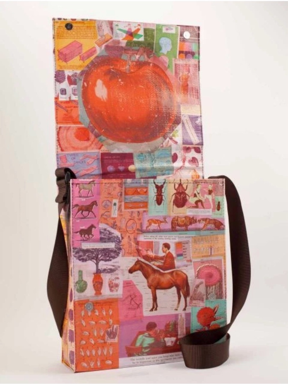 Blue Q Encyclopedia Messenger Bag, 12"h x 11"w x 3"d - Picture 3 of 12